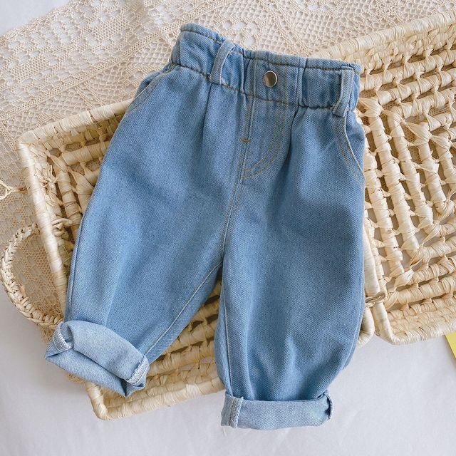 Spodnie dżinsowe dla chłopców 0-3 lata, miękkie, koreańska wersja, wysoka talia, duże rozmiary - Wianko - 7