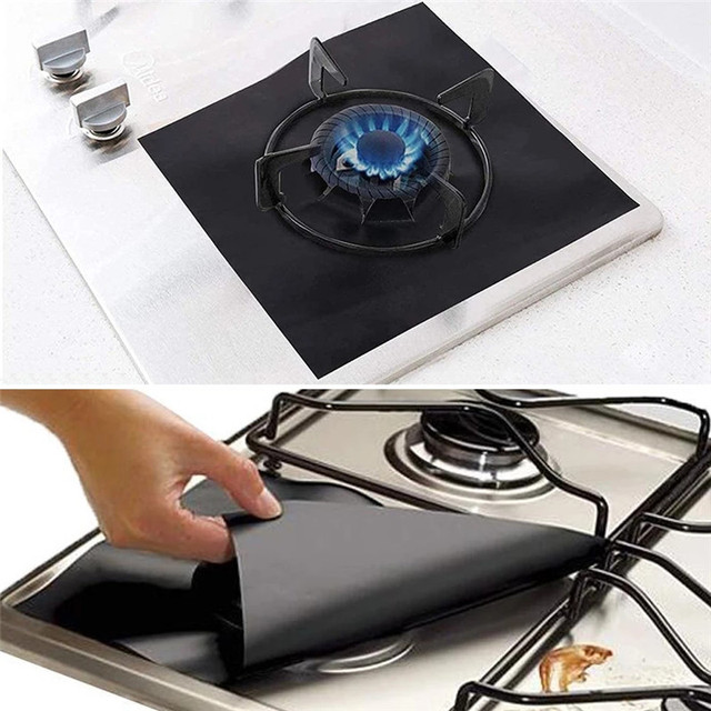 Folia ochronna na kuchenkę gazową z folii aluminiowej - mata kuchenna do czyszczenia linii palników - akcesoria do naczyń kuchennych - Wianko - 18