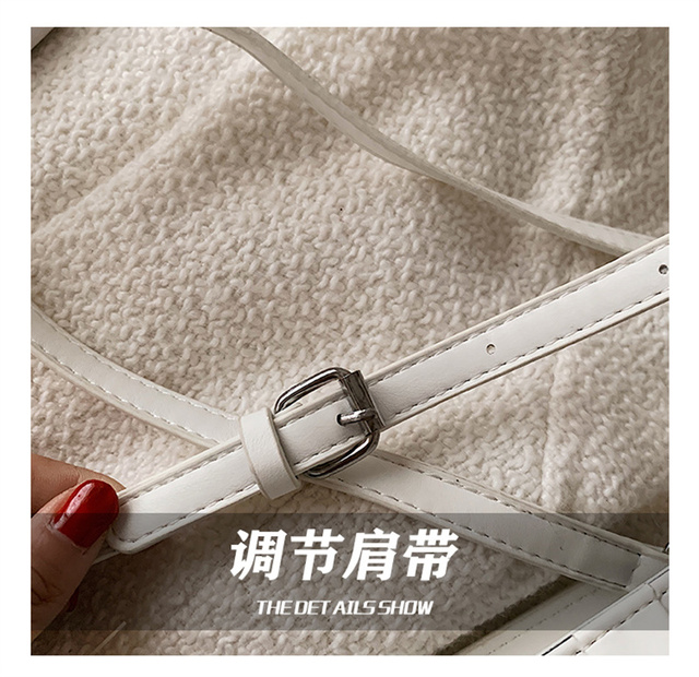 Luxury Small White Pleated Leather Crossbody Bags for Women - Wianko - 7