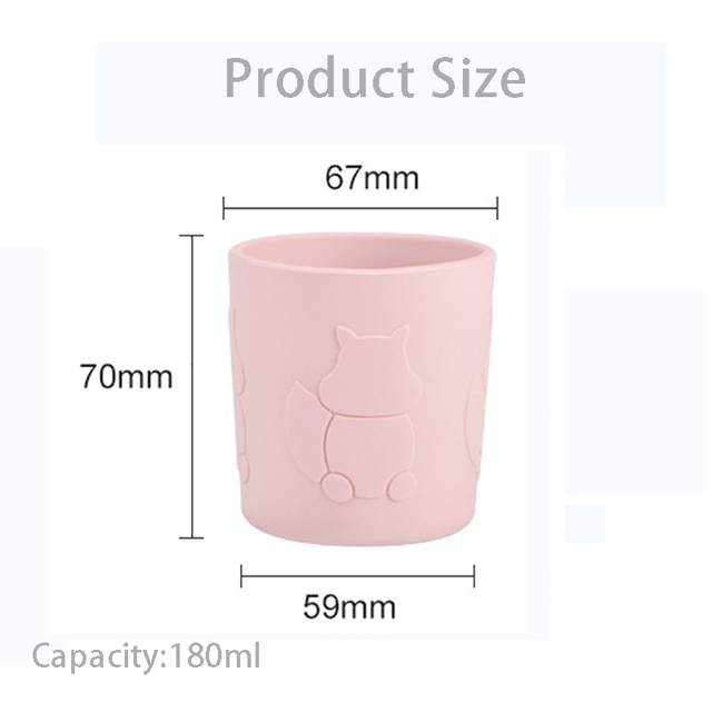 Silikonowy kubek na wodę dla niemowląt - przenośny, bezpieczny, w czystym kolorze - Wianko - 2
