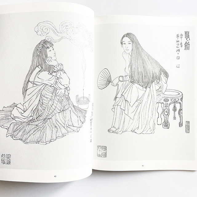 Tradycyjne chińskie panie kolorowanka dla dorosłych - nauka rysowania linii przez analogię - Wianko - 5