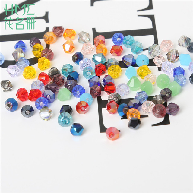 Mieszane kolory koralików szklanych do tworzenia biżuterii - wysoka jakość, 50 sztuk/partia, 4mm - Wianko - 4