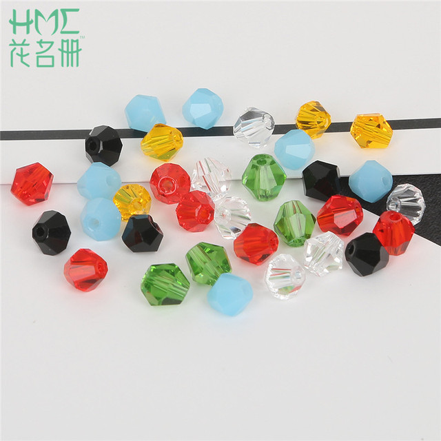 Mieszane kolory koralików szklanych do tworzenia biżuterii - wysoka jakość, 50 sztuk/partia, 4mm - Wianko - 1