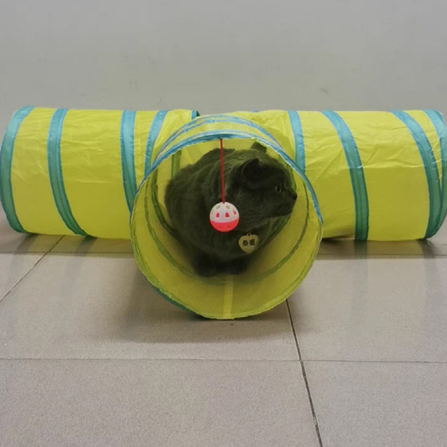 Interaktywna zabawka dla kota - tunel, pióro i puszyste myszy - Wianko - 14