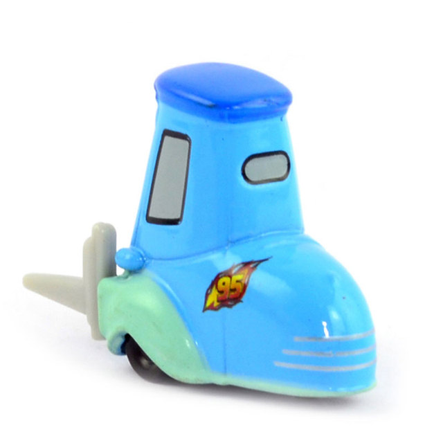 Disney Pixar 3 Wózek widłowy Mini niebieski Guido Zygzak McQueen, metal, model pojazdu 1:55, zabawka dla dzieci - Wianko - 3