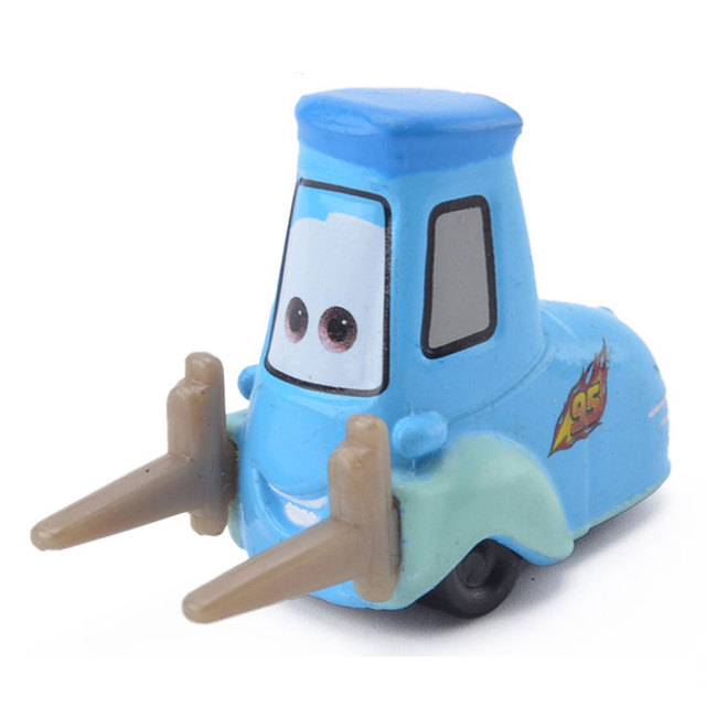 Disney Pixar 3 Wózek widłowy Mini niebieski Guido Zygzak McQueen, metal, model pojazdu 1:55, zabawka dla dzieci - Wianko - 2