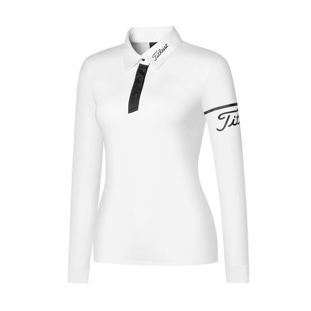 Damska koszulka golfowa z długim rękawem, oddychająca, szybkoschnąca, polo (Golfwear) - Wianko - 4