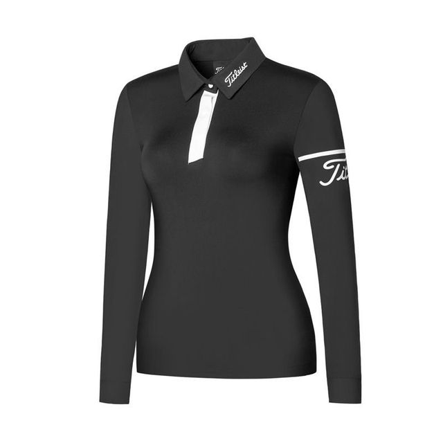 Damska koszulka golfowa z długim rękawem, oddychająca, szybkoschnąca, polo (Golfwear) - Wianko - 3