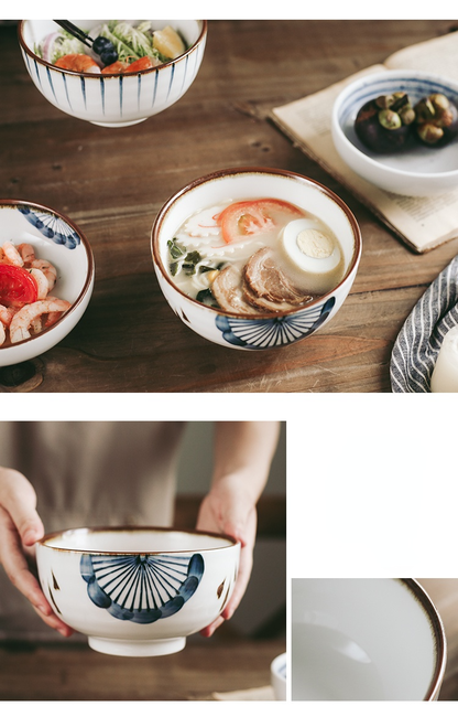 Miska Japońska Ceramiczna - Kreatywny design, duży rozmiar, idealna na makaron, zupę, ryż - Wianko - 7