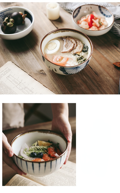 Miska Japońska Ceramiczna - Kreatywny design, duży rozmiar, idealna na makaron, zupę, ryż - Wianko - 6