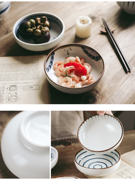 Miska Japońska Ceramiczna - Kreatywny design, duży rozmiar, idealna na makaron, zupę, ryż - Wianko - 5