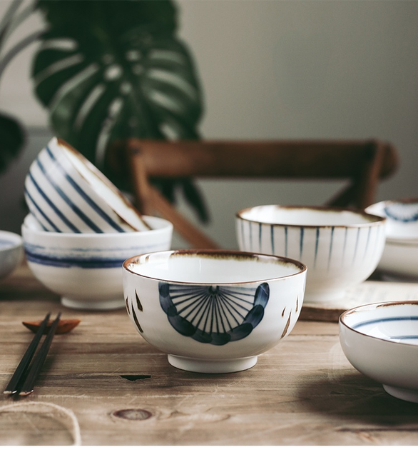 Miska Japońska Ceramiczna - Kreatywny design, duży rozmiar, idealna na makaron, zupę, ryż - Wianko - 1