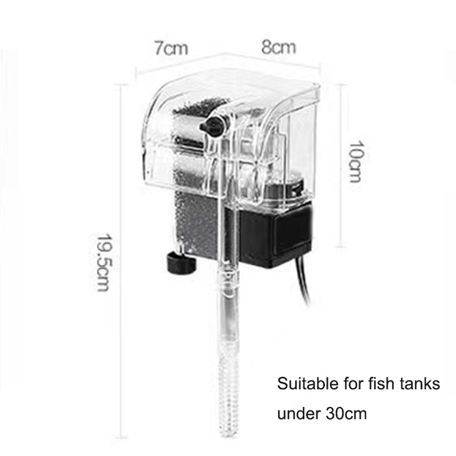 Filtr akwariowy zewnętrzny Mini, pompka wodna z rozłączalnym zatapialnym filtrem tlenowym - akcesoria do akwarium - Wianko - 12