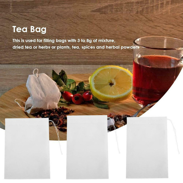 100 sztuk pachnących torebek herbaty 5x7CM z bibułą filtracyjną i sznurkiem - Wianko - 7