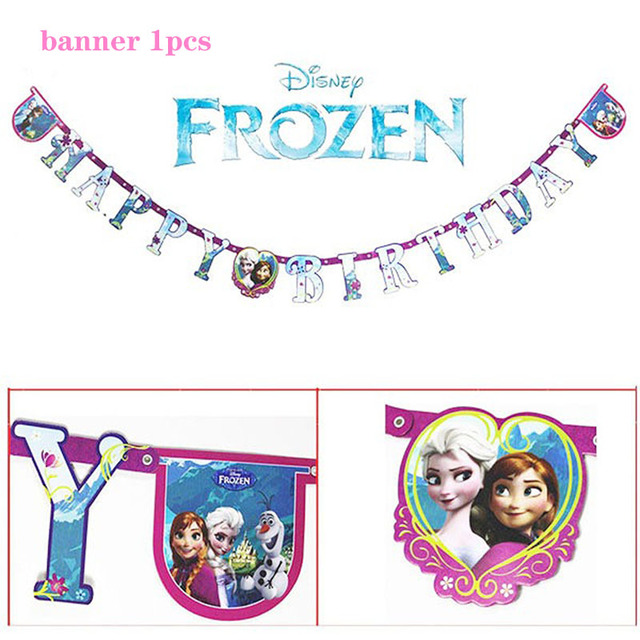 Jednorazowe naczynia na imprezę - Dekoracja Disney Anna i Elsa z filmu Księżniczka zimy dla dzieci - urodziny, baby shower, imprezy tematyczne - Wianko - 22