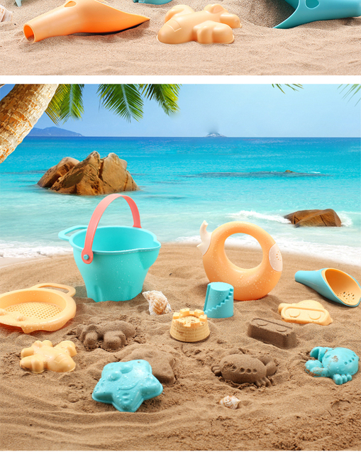 Zestaw 5-17 kolorowych zabawek plażowych dla dzieci - piasek, woda, plaża - Wianko - 7