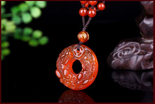 Amulet wisiorek Pi Xiu Lucky Beast - karneol, agat 2, jednorożec - prezenty imprezowe - Wianko - 2