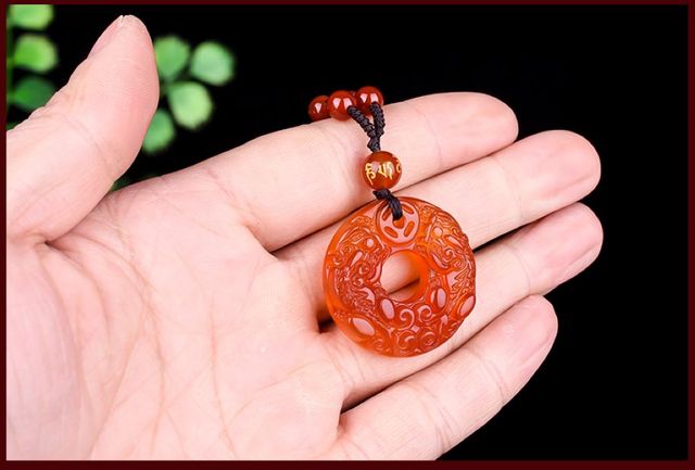 Amulet wisiorek Pi Xiu Lucky Beast - karneol, agat 2, jednorożec - prezenty imprezowe - Wianko - 5