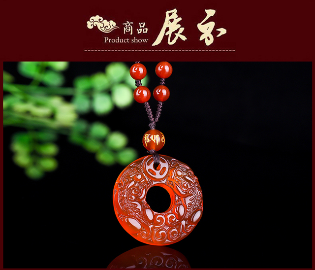 Amulet wisiorek Pi Xiu Lucky Beast - karneol, agat 2, jednorożec - prezenty imprezowe - Wianko - 1