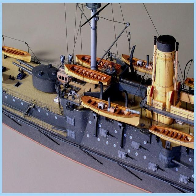 Model ręcznego składania 3D okrętu wojennego Rosja Navy Oslabya, skala 1:250, 53CM, dla fanów militariów - Wianko - 2