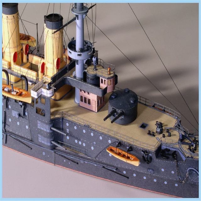Model ręcznego składania 3D okrętu wojennego Rosja Navy Oslabya, skala 1:250, 53CM, dla fanów militariów - Wianko - 3