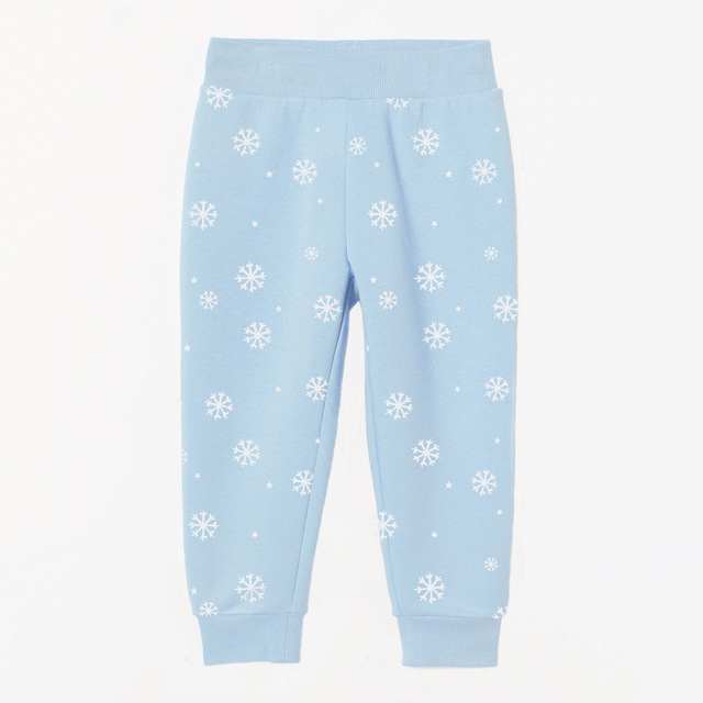 Zestaw aksamitnej odzieży dla małych dziewczynek z kapturem - wzór jednorożca, niebieskie spodnie z długimi rękawami - Wianko - 4