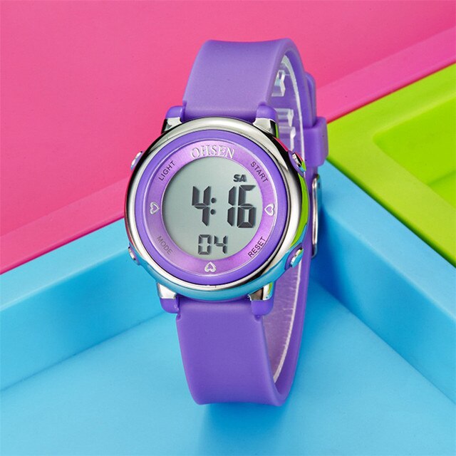Zegarek cyfrowy LED OHSEN Moda Dziecięcy Wodoodporny 2021 - dostępny dla dziewczyn i chłopców - Wianko - 15