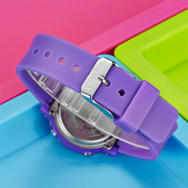 Zegarek cyfrowy LED OHSEN Moda Dziecięcy Wodoodporny 2021 - dostępny dla dziewczyn i chłopców - Wianko - 13