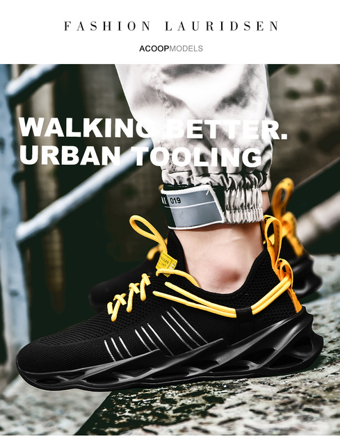 Lekkie męskie buty do biegania z amortyzacją i siateczkowym splotem 2020 - Wianko - 26