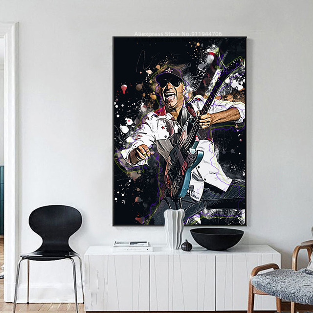 Plakat Tom Morello Rock Art - muzyka, piosenkarz, płótno, artystyczne plakaty i wydruki, nowoczesne dekoracje do domu - Wianko - 1