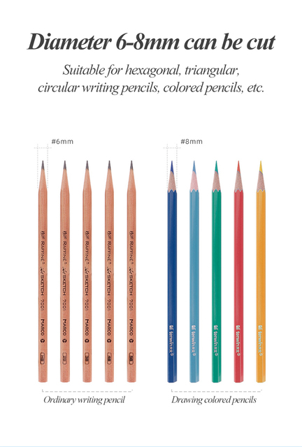 Elektryczna temperówka do ołówków TENWIN Candy, bateria, kolor okrągły, dla ołówków o grubości 6-8mm - Wianko - 4