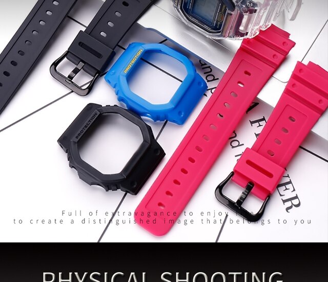 Pokrowiec na pasek męskiego zegarka Casio G-Shock – z opaską do modeli DW, GW, GB, GWX5600 – żywica, sprzączka, akcesoria sportowe - Wianko - 3