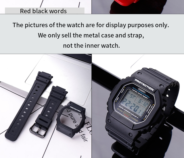 Pokrowiec na pasek męskiego zegarka Casio G-Shock – z opaską do modeli DW, GW, GB, GWX5600 – żywica, sprzączka, akcesoria sportowe - Wianko - 10