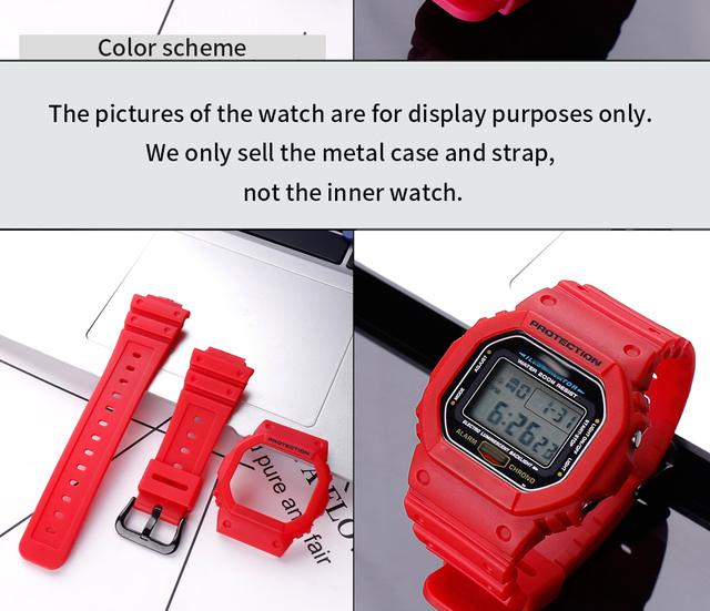 Pokrowiec na pasek męskiego zegarka Casio G-Shock – z opaską do modeli DW, GW, GB, GWX5600 – żywica, sprzączka, akcesoria sportowe - Wianko - 9
