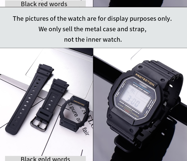 Pokrowiec na pasek męskiego zegarka Casio G-Shock – z opaską do modeli DW, GW, GB, GWX5600 – żywica, sprzączka, akcesoria sportowe - Wianko - 12