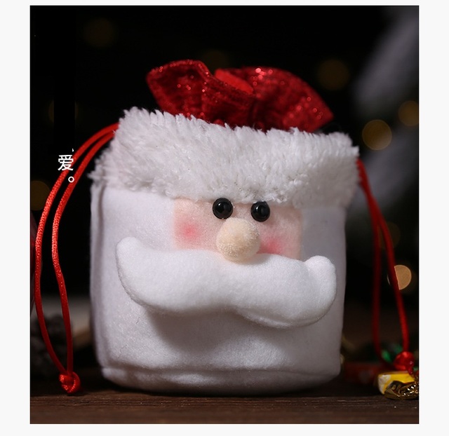 Kreatywna ozdoba świąteczna - pluszowy brelok w kształcie starego mężczyzny z torbą na jabłka, cukierki i prezenty dla dzieci - Wianko - 3