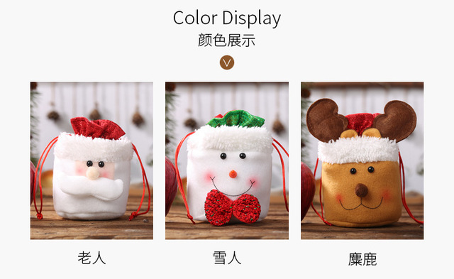 Kreatywna ozdoba świąteczna - pluszowy brelok w kształcie starego mężczyzny z torbą na jabłka, cukierki i prezenty dla dzieci - Wianko - 4