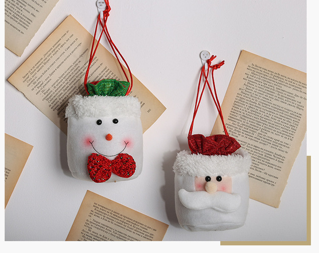 Kreatywna ozdoba świąteczna - pluszowy brelok w kształcie starego mężczyzny z torbą na jabłka, cukierki i prezenty dla dzieci - Wianko - 8