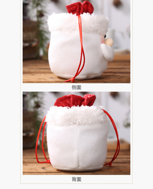 Kreatywna ozdoba świąteczna - pluszowy brelok w kształcie starego mężczyzny z torbą na jabłka, cukierki i prezenty dla dzieci - Wianko - 10