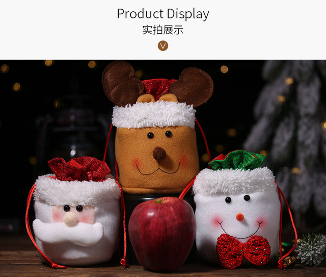 Kreatywna ozdoba świąteczna - pluszowy brelok w kształcie starego mężczyzny z torbą na jabłka, cukierki i prezenty dla dzieci - Wianko - 5