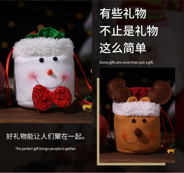 Kreatywna ozdoba świąteczna - pluszowy brelok w kształcie starego mężczyzny z torbą na jabłka, cukierki i prezenty dla dzieci - Wianko - 6