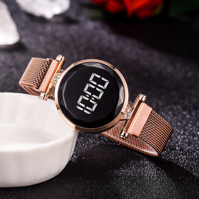 Zegarek damski 2020 marki osobowość: nowy projekt, luksusowy, magnes, Starry Sky, cyfrowy - Wianko - 20