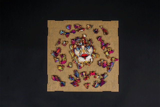 Drewniane puzzle w kształcie sowy z motywem Halloween - Wianko - 14
