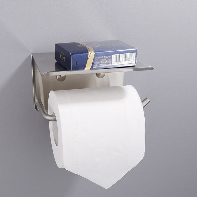 Uchwyt na papier toaletowy kwadratowy ze stali nierdzewnej 304, czarny, naścienny - Wianko - 8