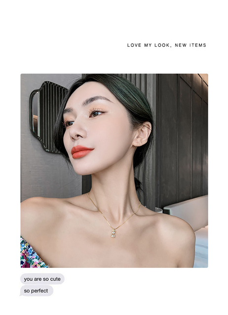 Wykwintny naszyjnik choker z kreatywną klepsydrą, biżuteria koreańska dla kobiet - Wianko - 5