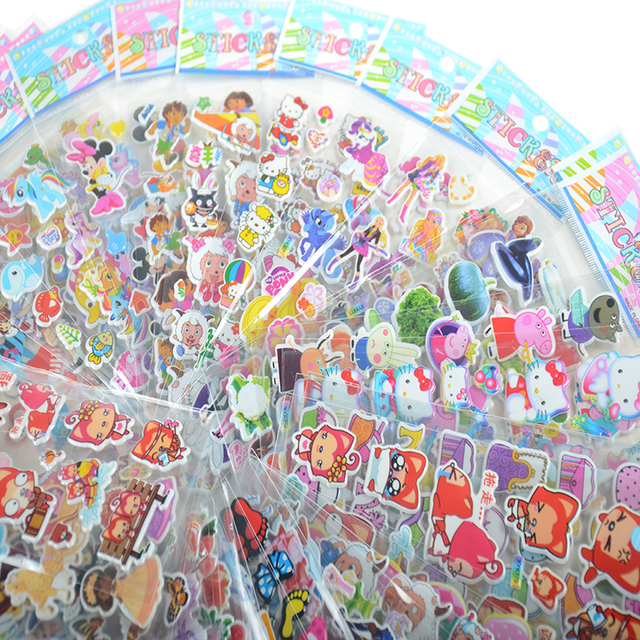 Naklejki dla dzieci 600+, 20 różnorodnych arkuszy, 3D bufiaste naklejki, prezent urodzinowy dla dziewczynki i chłopca - Wianko - 31