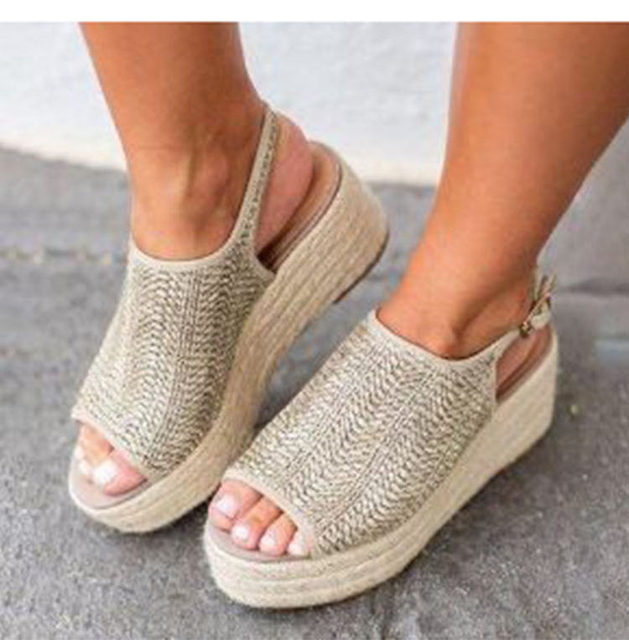 Sandały damskie Peep Toe na platformie, 2020, wysokie obcasy 6cm - Wianko - 3