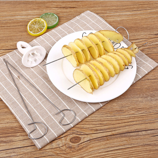 Krajalnica do ziemniaków 3-string Rotate - Twisted spirala DIY, kreatywne gadżety kuchenne, instrukcja w zestawie - Wianko - 16