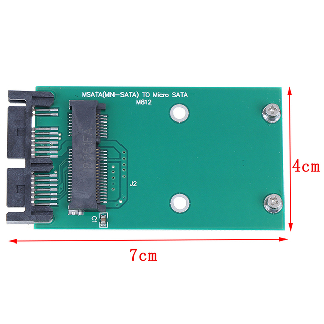 Konwerter karty Micro SATA do Mini PCIe PCI-e mSATA SSD 1.8 - kabel i złącza komputerowe - Wianko - 2