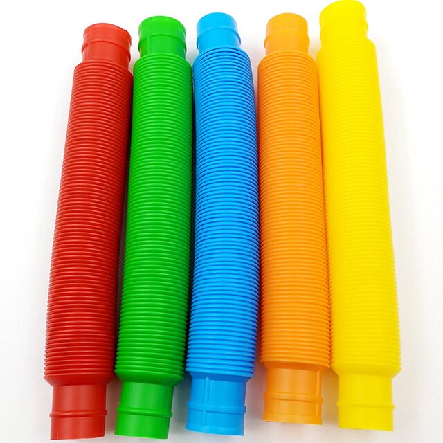 Mini Pop rury - 5 sztuk plastikowej zabawki sensorycznej do zgniatania dla dorosłych i dzieci z autyzmem, zapewniającej ulgę w stresie - Wianko - 1